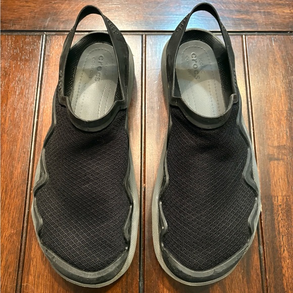 CROCS Swiftwater Mesh Wave Black Sandals Slides Water Boat Beach Shoes Men’s 8 - Picture 4 of 7